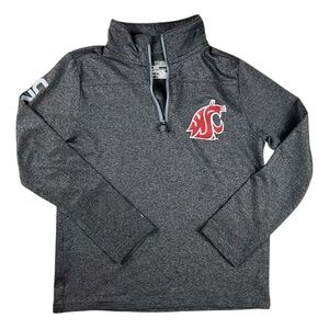 Under Armour WSU Cougars Pullover Youth XS Quarter Zip Charcoal Gray